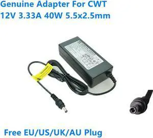 OIAGLH 12V 3.33A 40W 5.5x2.5mm KPL-040F-VI KPL-040F AC Adapter For CWT Power Supply Charger