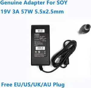 OIAGLH  19V 3A 57W 5.5x2.5mm SUN-1900300 AC Adapter For Monitor Laptop Power Supply Charger