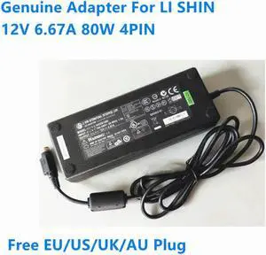 OIAGLH 12V 6.67A 80W 4PIN LI SHIN 0452B1280 LSE0111C1280 AC Adapter For NETGEAR RN10400 POSIFLEX EA10953A Power Supply Charger