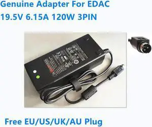 OIAGLH 19.5V 6.15A 120W 3PIN EA11013M-195 AC Power Adapter For EDAC Power Supply Charger