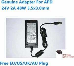 OIAGLH 24V 2A 48W 5.5x3.0mm DA-48M24 AC Adapter For APD Power Supply Charger
