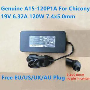 OIAGLH 19V 6.32A 120W 7.4x5.0mm No PIN Inside Chicony A15-120P1A A120A032L AC Adapter For Laptop Power Supply Charger