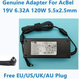 OIAGLH 19V 6.32A 120W 5.5x2.5mm AcBel ADC027 Power Supply AC Adapter For MECHREVO Laptop Charger
