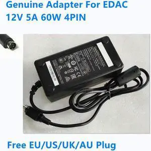 OIAGLH 12V 5A 60W 4PIN EA10521C-120 AC Power Adapter For EDAC WINTEC Monitor Laptop Power Supply Charger