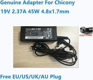 OIAGLH 19V 2.37A 45W 4.8x1.7mm Chicony A18-045N2A A045R077P Power Supply AC Adapter For Laptop Charger