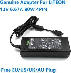 OIAGLH 12V 6.67A 80W 4pin LITEON PA-1081-01 AC Adapter For Laptop Power Supply Charger
