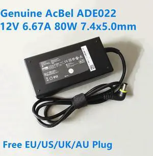 OIAGLH 12V 6.67A 80W 7.4x5.0mm AcBel ADE022 MDS-080AAS12 A Power Supply AC Adapter For Charger
