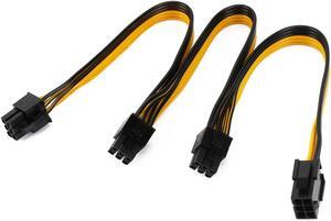 OIAGLH 1Pcs 20cm GPU Extension Cable PCI-E PCIe 6Pin Female to 3 6P Male PCI Express Power Supply for Graphic Video Card Adapter Miner