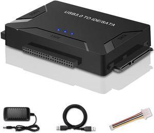Hard Drive Reader SATA IDE to USB 3.0 Adapter, USB 3.0 to SATA/IDE Hard Drive Ultra Recovery Converter Kit Data Retrieval Device for 2.5" 3.5" HDD SSD Hard Drive Disk 5.25" DVD/CD-ROM Optical Drive