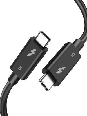 Thunderbolt 5 Cable, Supports 8K Display/ 80Gbps Data Transfer/ 120Gbps Bandwidth Boost/ 240W Fast Charging, Compatible with Thunderbolt 4, USB4, Thunderbolt 3 and USB-C, Black, 3.3FT