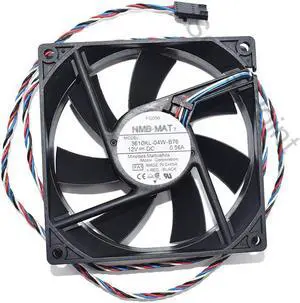 For NMB-MAT 3610KL-04W-B76 FA1 DC 12V 0.56A 92x92x25mm 4 Wires Server Square Cooler Fan