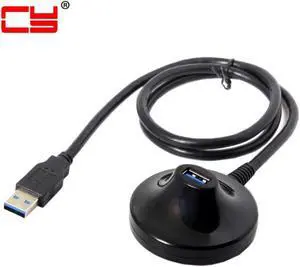 Type-A USB 3.0 Male to Female Extension Dock Station Docking Extending Adapter Cable Cord Converter Connector 0.8m Black
