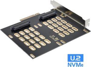U.2 SFF-8639 SSD Dual 2X to PCIE Express 3.0 Gen3 X8 X16 Raid Card VROC Raid0 Hyper Adapter