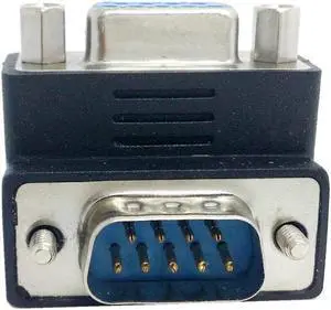 Chenyang DSUB D-SUB RS232 9Pin Male to Female Down Right Angled 90 Degree Extension Adapter For Display Projector Computer