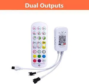 DC5-24V LED Pixel Controller 24key IR Remote Smart Bluetooth APP Controller For WS2812B WS2811 WS2812 LED Strip Light Module