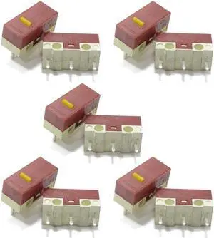 2/10Piece Mouse Micro Switch Micro Mute Button HUANO Silent Mouse Microswitch(10)