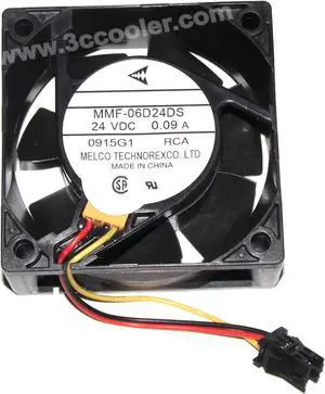 Melco 6025 MMF-06D24DS RCA 24V 0.09A 3 Wires 3 Pins Connector Cooling fan