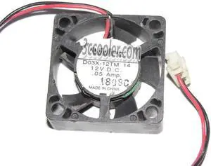 NIDEC 30*10mm 3CM D03X-12TM 12V 0.05A 2 Wires Micro 3CM Case Fan mini cooling fan
