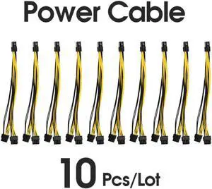 10 Pcs 8 Pin PCI-e To 8 Pin (6+2) PCI-e (Female To Male) GPU Power Cable 210mm 260mm For graphics card mining motherboard