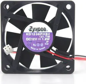 sunon KD1206PHB2 (2).TM 60*15MM DC 12V 1.9W 2 wires 2 pins 6cm case fan cooling fan