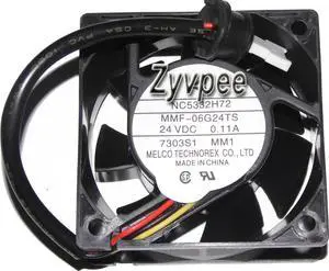 Melco 6CM NC5332H72 MMF-06G24TS MM1 24V 0.11A 3 Wires 3 pins case fan 6cm ABB PLC fan