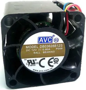 AVC 36x28mm DB0362812S DC12V 0.8A Ball bearing 4 wires 4 pins PWM Server fan
