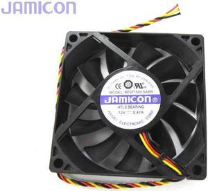 JAMICON 70x15mm KF0715H1SABR DC 12V 0.41A 3 Wires 3 Pins 7CM Axial Fan For Case UPS