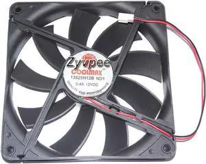 Coolmax 135*25mm 13525H12B DC12V 0.4A Ball Bearing 2 wires 2 pins 13.5cm case fan