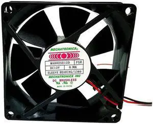 MECHATRONICS MA8025E12D FSR 80*25mm DC12V 0.30A 2 wires sleeve bearing 8CM case fan