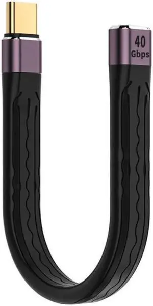 Type C Female to Type C Male Cable 40gbps Short Type C Sync Data Charger Cable