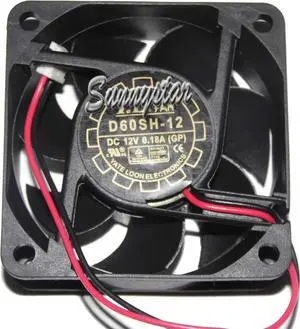 6CM 60*25mm D60SH-12 GP DC12V 0.18A 2 Wire 2 Pins Case fan Switch CUP cooling fan