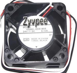 NMB 40x20mm 1608KL-05W-B69 DC24V 0.13A 3 Wires 4cm case fan cpu cooler, DC Axial Fan for FANUC