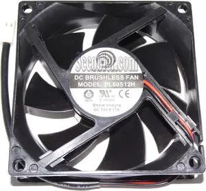 Power Logic 80*25mm PL80S12H 12V 0.17A 2 wires 2 pins 8cm case fan cpu cooler