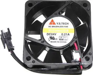 Y.S.TECH 60*25MM FD246025EB 24V 0,21A 2 Wires 2 pins 6CM case fan for inverter converter server