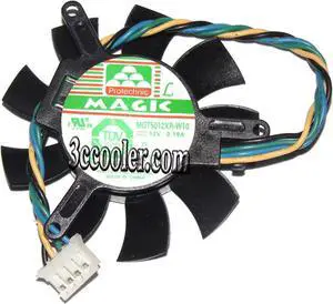 Magic MGT5012XR-W10 12V 0.19A 4 Wires 4 Pins 9 blades Frameless vga fan graphics card cooler