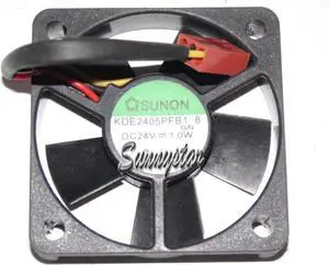 SUNON 50x10mm KDE2405PFB1-8 G.N 24V 1.0W 3 Wires 3 Pins Case Fan for inverter converter