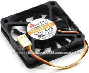 Y.S.TECH 6010 6CM FD126010LB 12V 0.14A 3 Wires 3 Pins case Fan