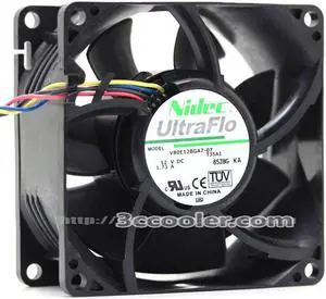 Original Nidec V80E12BGA7-07 8038 8CM DC Fan with 12V 1.73A 4 Wires 4 Pins For 44x1819 X3610 Server