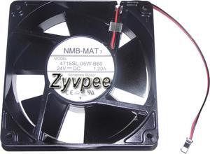 Original 120x38mm NMB 4715SL-05W-B60 24V 1.2A 2 Wires 2 Pins Water-proof Axial Fan