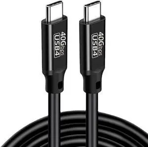 USB4 Cable Compatible with Thunderbolt 4, 240W USB C to USB C Cable, Support 8K Display 40Gbps Data Sync for Thunderbolt 4/3, all USB-C Devices [1.6FT]