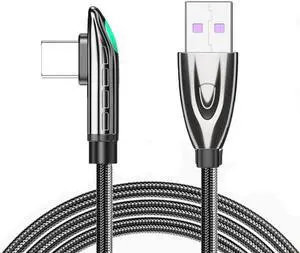 USB C to USB C Cable (1-Pack, 3.3ft), 66W 6A USB C Cable Right Angle 90 Degree, Type C Charger Cable Fast Charging for MacBook Pro, iPad Pro Air Mini, Samsung Galaxy S23/22/Z Fold/Z Flip, Pixel