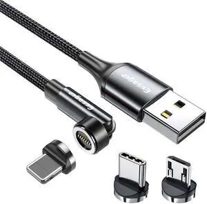 [3.3ft, 1-pack] USB A to USB C Cable with 540 Rotate Adjustable,E-Marker PD 3A Fast Charging 480Mbps Data Transmission Type C Cable for MacBook Pro, Samsung Galaxy, iPad and More