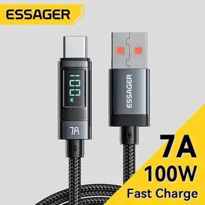 USB A to USB C Cable, E-Marker PD 100W 7A 100W Fast Charging 480Mbps Data Transmission Type C Cable for MacBook Pro, Samsung Galaxy, iPad and More [3.3ft, 1-pack]