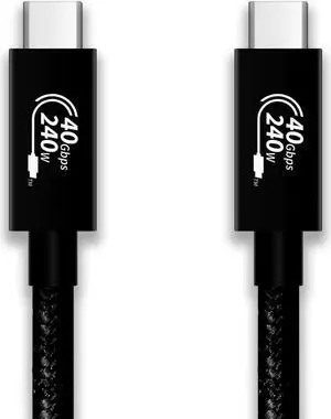 SB4 Cable[1.6Ft] for Thunderbolt 4 Cable Braided USB Type C 240W Fast Charging Cable 40Gbps Data Transfer 8K@60Hz Video Display Cable for SSD, Samsung,Steam Deck,Switch,eGPU,MacBook