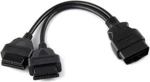 OBD2 16 Pin Cable Extension Splitter Male To Dual Female Y Cables OBD 16Pin Cable 1-2 OBD ODB2 Connector Diagnostic