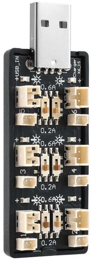 For 1S LiPo USB Charger 3.7V/4.20V 6 Channel 1S LiPo Charger Micro- JST 1.25 JST-PH 2.0 MCX MCPX Connectors