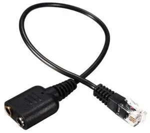 1PC 25cm RJ9 Male To Dual 3.5mm Female Plug Headset Jack Phone Audio Adapter Cable For PC Computer Headset Telephone Using