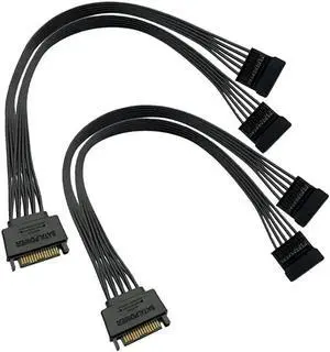 FOR 2PCS SSD Power Cable Hard Drive Power Cable SATA 15 Pin Male To 2XSATA 15 Pin Female Power Y-Splitter Extension Cable FOR 2PCS SSD Power Cable Hard Drive Power Cable SATA 15 Pin Male To 2XSATA 15 Pin Female Power Y-Splitter Extension Cable