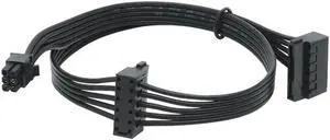 Small 6Pin to Dual SATA SSD Power Supply Cable MINI 6Pin Turn 2 x SATA Hard Drive Power Cord For Dell Main Board Interface(6pin to 2xsata)(45CM)