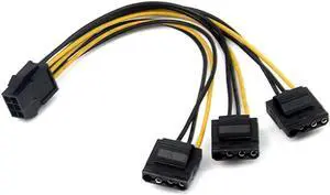 FOR 5 X 3 X Molex 4 Pin To 6-Pin PCI Express Video Card Pci-E ATX PSU Power Converter Cable Molex To Pcie 6 Pin To 4 Pin